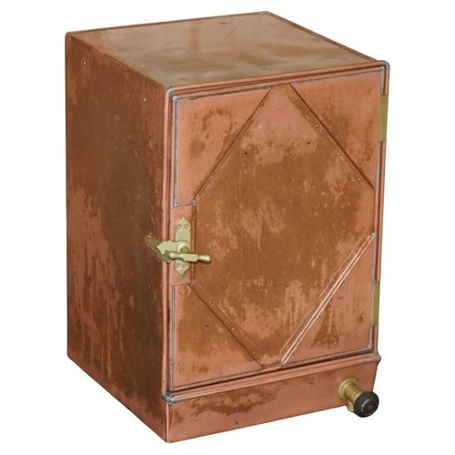 Antique copper fridge - antique,