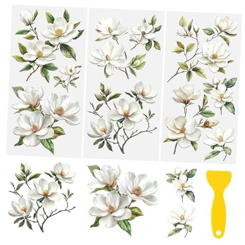 Magnolia rub transfers - on,